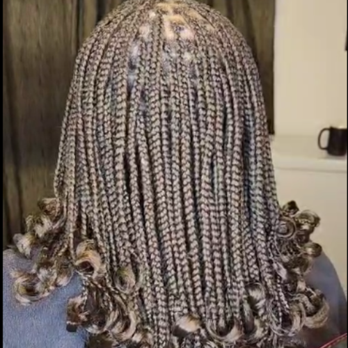 Hair bunmine braids